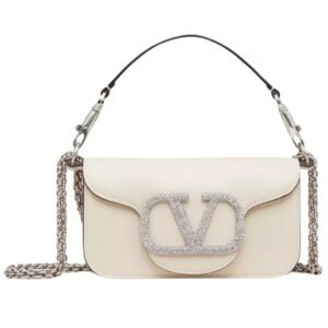 VALENTINO GARAVANI LOCÒ SMALL SHOULDER BAG WITH JEWEL LOGO