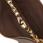VALENTINO GARAVANI VLOGO MOON MEDIUM GRAINY CALFSKIN HOBO BAG WITH CHAIN