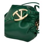 VALENTINO GARAVANI VLOGO POUF NAPPA LEATHER MINI BUCKET BAG