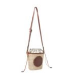 STELLA MCCARTNEY LOGO RAFFIA CROSSBODY BAG