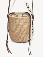 CHLOE SMALL WOODY BASKET WHITE