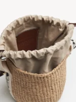 CHLOE SMALL WOODY BASKET WHITE