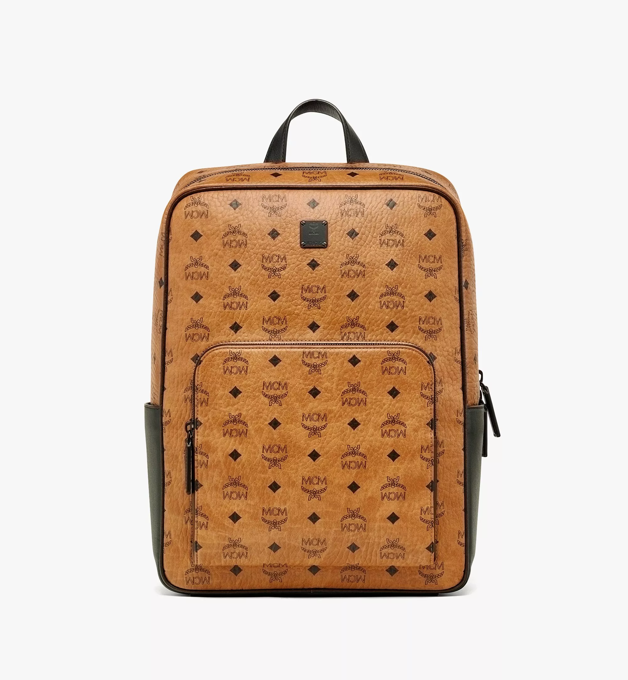 MCM AREN BACKPACK IN VISETOS COGNAC