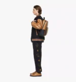 MCM AREN BACKPACK IN VISETOS COGNAC