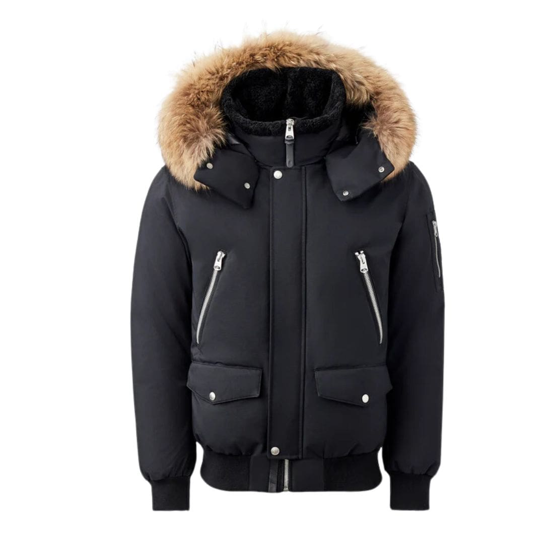 MACKAGE DALTON-F BOMBER JACKET BOMBER JACKET WITH SHEARLING TRIM AND FUR