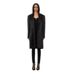 MAGDA BUTRYM OVERSIZED CLASSIC MIDI COAT IN BLACK