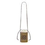 LOEWE SQUARE POCKET ANAGRAM AJOURE IN IRACE PALM AND CLASSIC CALFSKIN