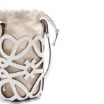 LOEWE POCKET WITH CUT OUT ANAGRAM IN CALFSKIN AND CLASSIC CANVAS