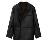 NANUSHKA ANDRO BONDED SHEARING BLAZER BLACK