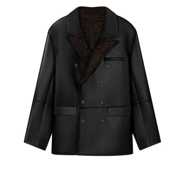 NANUSHKA ANDRO BONDED SHEARING BLAZER BLACK