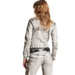 DSQUARED2 ICON WHITE COAL WASH DENIM JACKET