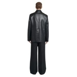 NANUSHKA DANICK REGENERATED LEATHER JACKET BLACK