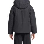 NANUSHKA HIDE HOOD TECH POPLIN HOODED PUFFER JACKET BLACK