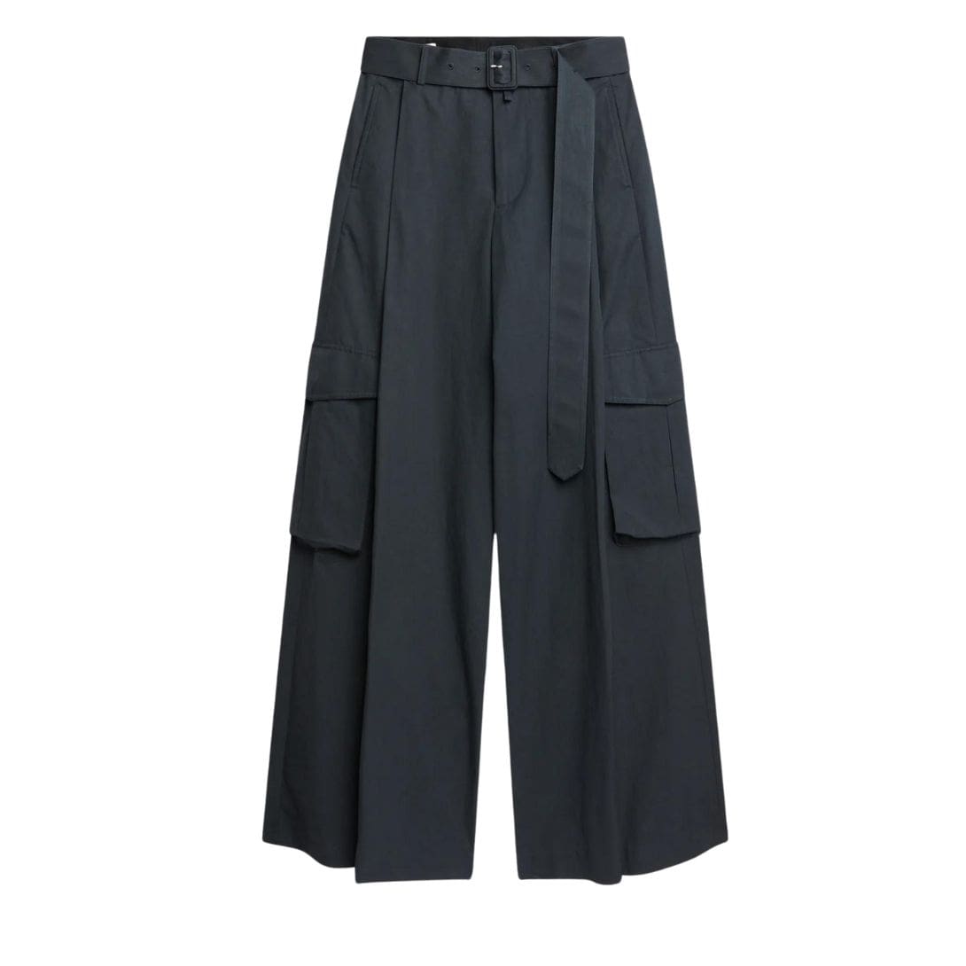 DRIES VAN NOTEN WIDE BELTED PANTS