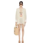 GIVENCHY OVERSIZED SHIRT IN SILK AND LINEN WITH DRAPED BACK