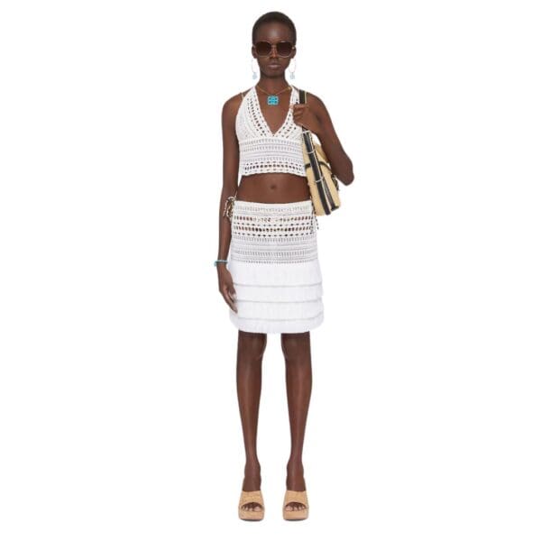 GIVENCHY TOP IN CROCHET WITH 4G DETAIL