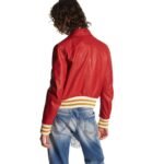 DSQUARED2 SIGNATURE VARSITY LEATHER BOMBER