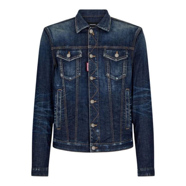DSQUARED2 DARK CLEAN WASH DAN DENIM JACKET