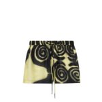NANUSHKA AMIL PRINTED SILK-TWILL SHORTS SPIRAL SPRAY