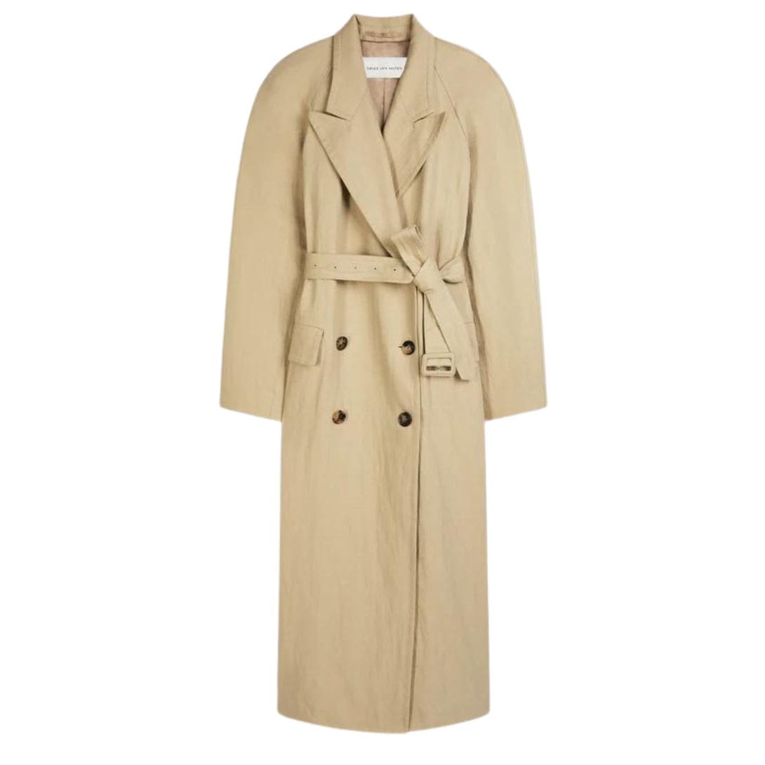 DRIES VAN NOTEN LOOSE FIT COAT HAY