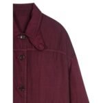 DRIES VAN NOTEN LOOSE OVERDYED COAT BURGUNDY