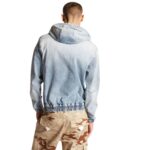 DSQUARED2 LIGHT SUPER SOFT WASH DENIM DIAMONDS HOODIE JACKET