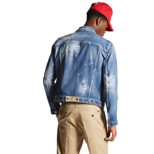 DSQUARED2 MENDED RIPS DAN DENIM JACKET