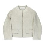 DRIES VAN NOTEN EMBELLISHED JACKET SILVER