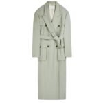 DRIES VAN NOTEN OVERSIZED BELTED COAT CEMENT