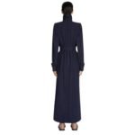 DRIES VAN NOTEN FITTED TRENCH COAT NAVY