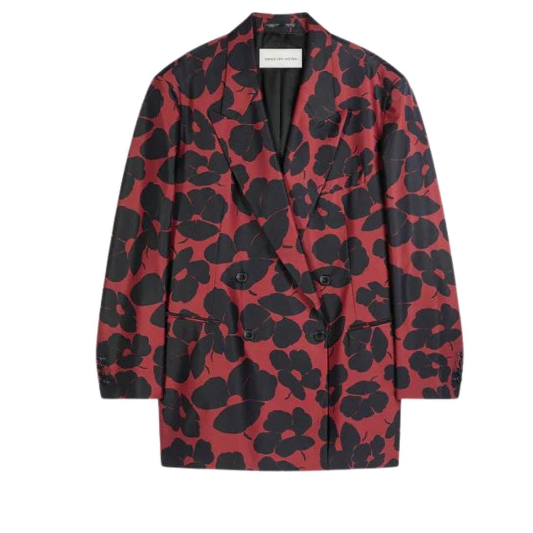 DRIES VAN NOTEN OVERSIZED BLAZER RED