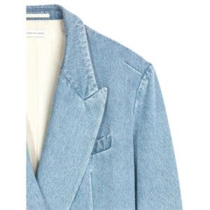 DRIES VAN NOTEN OVERSIZED DENIM BLAZER LIGHT BLUE