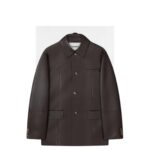 NANUSHKA DANICK REGENERATED LEATHER JACKET COFFEE BEAN