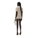 MAGDA BUTRYM BOUCLE KNIT BUTTON UP SHIRTS IN CREAM