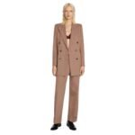 DRIES VAN NOTEN DOUBLE BREASTED BLAZER SMOKE