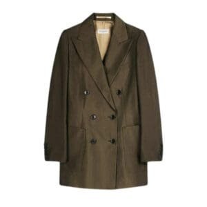 DRIES VAN NOTEN DOUBLE BREASTED BLAZER BRONZE
