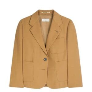 DRIES VAN NOTEN TIGHT CROPPED BLAZER CAMEL