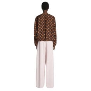 DRIES VAN NOTEN SILK COCOON TOP BROWN