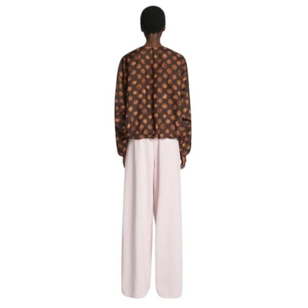 DRIES VAN NOTEN SILK COCOON TOP BROWN