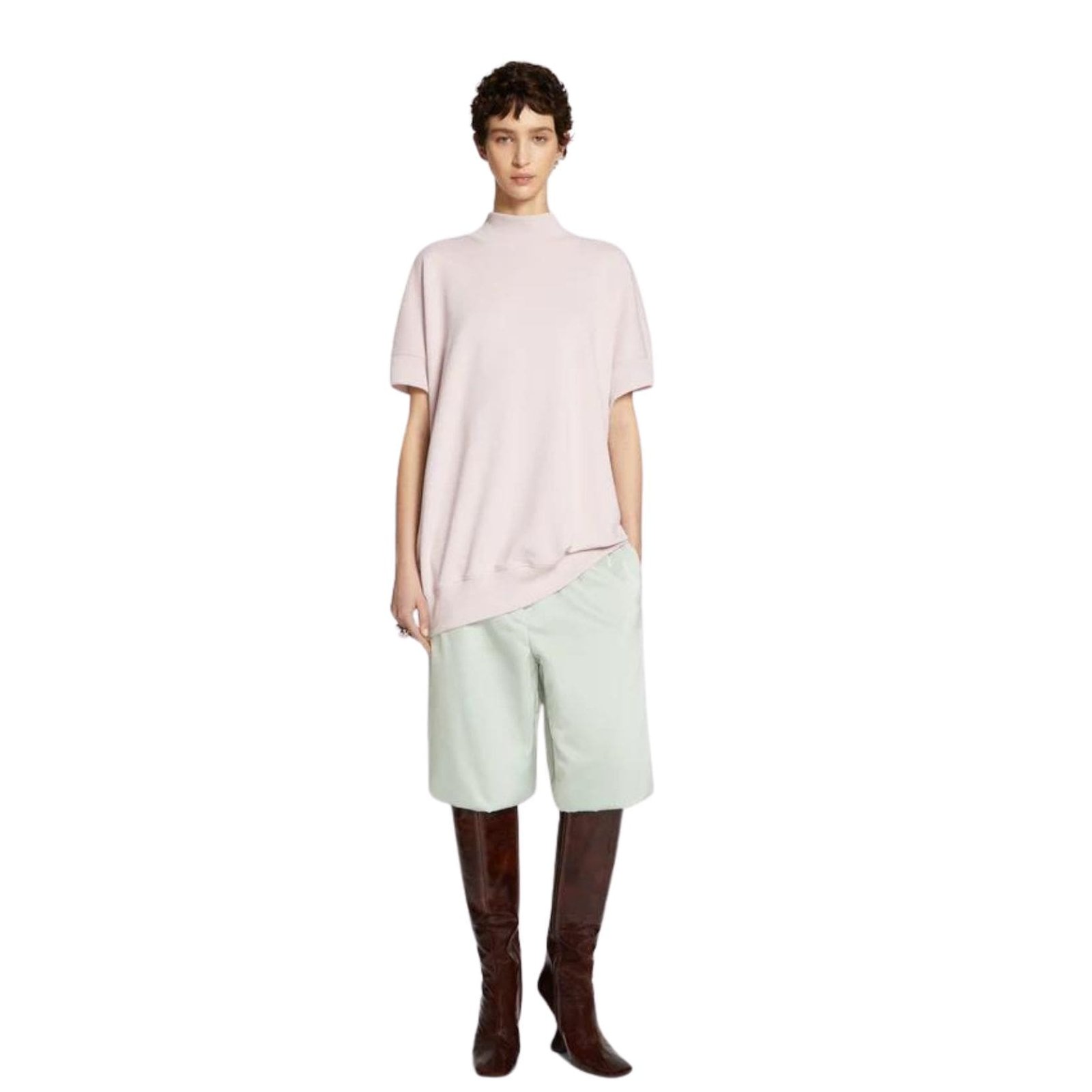 DRIES VAN NOTEN SHORT SLEEVED SWEATSHIRT LPINK