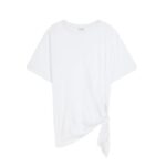 DRIES VAN NOTEN DRAPED KNOT TEE WHITE