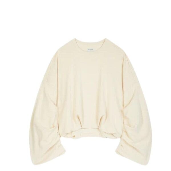DRIES VAN NOTEN DRAPED SWEATSHIRT IVORY