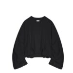 DRIES VAN NOTEN DRAPED SWEATSHIRT BLACK