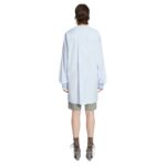 DRIES VAN NOTEN COTTON KNOT SHIRT LIGHT BLUE