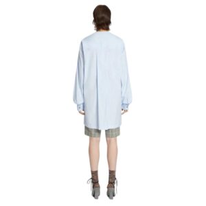 DRIES VAN NOTEN COTTON KNOT SHIRT LIGHT BLUE