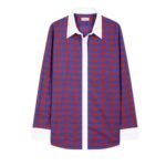 DRIES VAN NOTEN GEOMETRIC SHIRT BLUE
