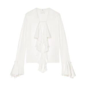 GIVENCHY BLOUSE IN 4G SILK WITH RUFFLES