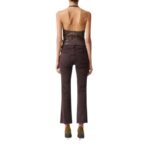 STOULS CHERRY LEATHER HALTER TOP