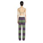 DRIES VAN NOTEN CHECKERED BRA TOP GREEN