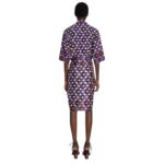 DRIES VAN NOTEN PRINTED SILK SHIRT BURGUNDY